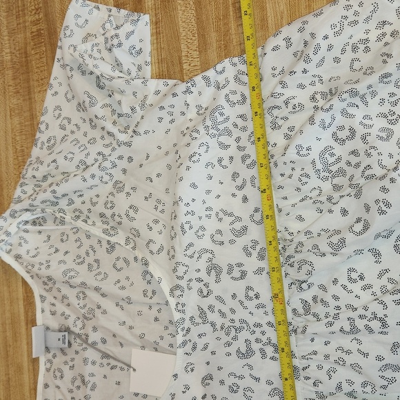 A NEW DAY Peasant Babydoll Dress Animal Leopard Print Tiered, size M - Picture 8 of 9